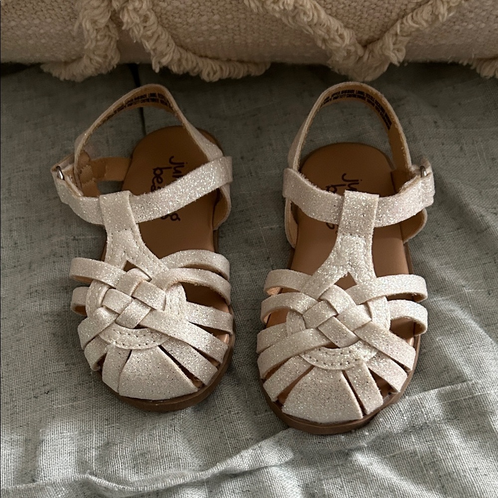 Jumping Beans Kids Sparkle Sandals - Cream